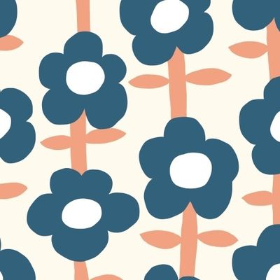 Большие синие цветы