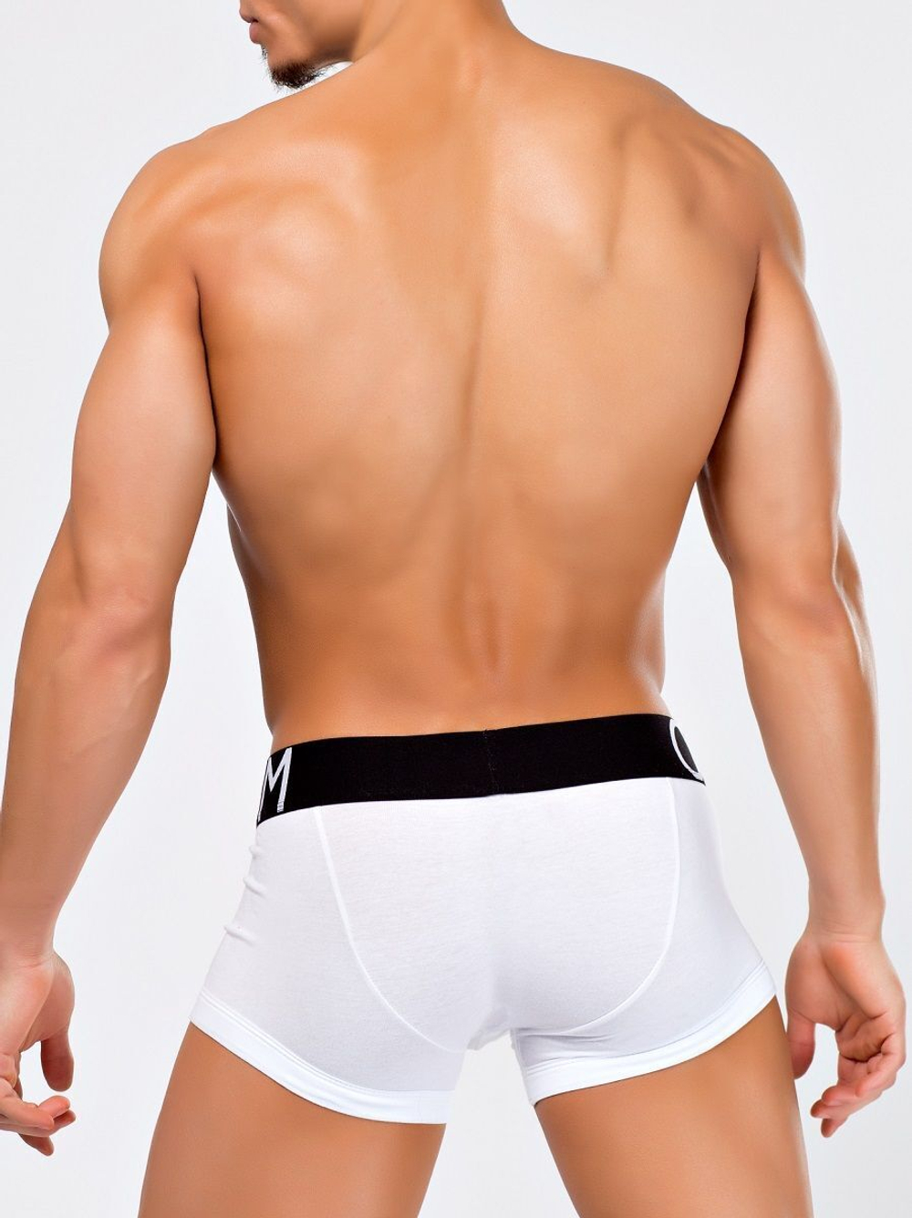 Мужские боксеры с широкой модной брендированной резинкой (Размер: L) (Цвет: черный)