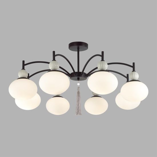 8273/8C NEOCLASSI черный/серый/белый, металл/керамика/стекло Люстра потолочная Е14 8*40W 220V GLORIYA