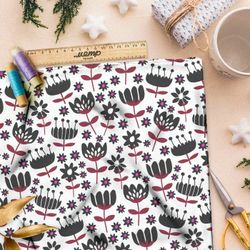 Ткань Барби сказочные растения