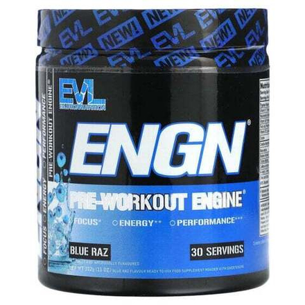 Предтренировочные комплексы EVLution Nutrition, ENGN, Pre-Workout Engine, Blue Raz, 312 г (11 унций)