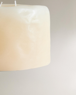 Декоративная свеча Zara Home, 7х14х14 см, бежевый, 3365/065