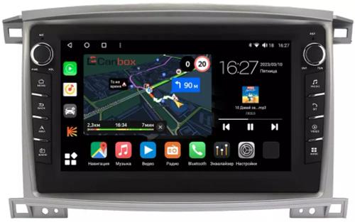 Магнитола для Toyota Land Cruiser 100, Lexus LX470 2002-2007 (экран климата снизу) - Canbox 1098 Android 10, Быстрая, CarPlay, 4G SIM-слот