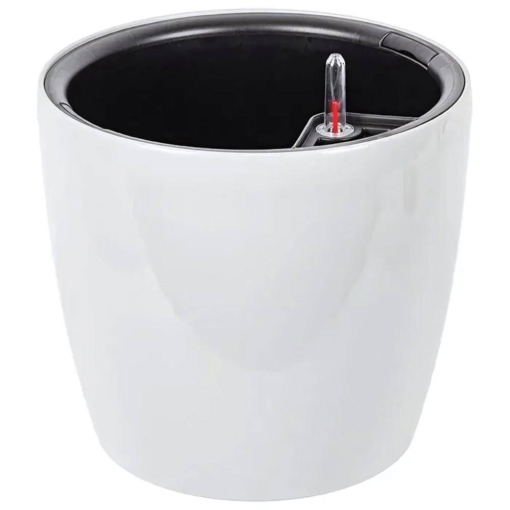 Кашпо АНФА D280мм с вставкой и с автополивом Белый