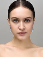 Серьги "Elongate Shine" Silver на швензе амур
