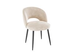 Стул Моли,пломбир (велюр) ноги черный, Мебельсон