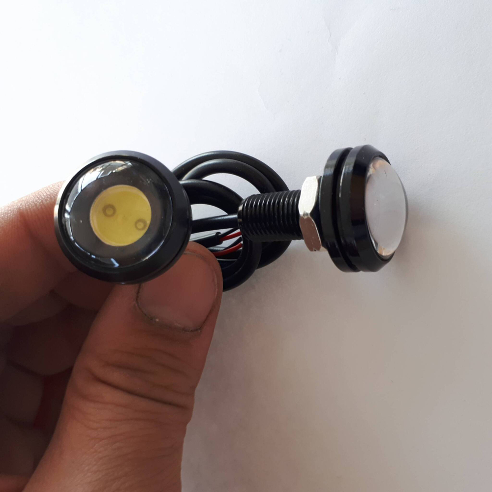 Точечные светодиодные огни CP-T1, чёрный корпус 1,5W (18-23 мм)  (две точки) комплект