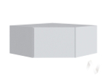 Антресоль угол скос Мадрид 400 (белый)
