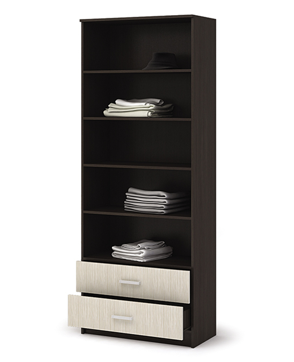 Машенька ШК 202 Шкаф с полками и 2 ящика Венге / Дуб белфорт