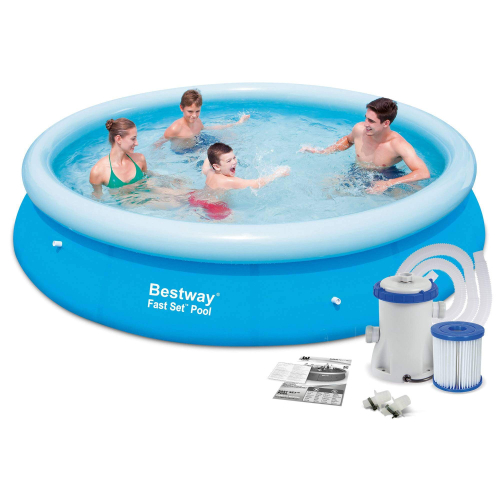 Бассейн надувной Bestway Fast Set Pools 366х76 см + фильтр-насос 1249 л/ч (57274/57112 BW)