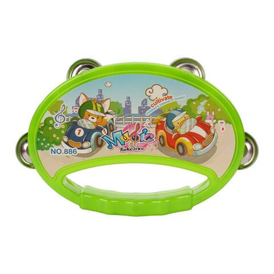 Бубен 16см, зеленый, пакет 886