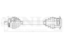 Привод в сборе передний левый UNIO CVJ-10114
