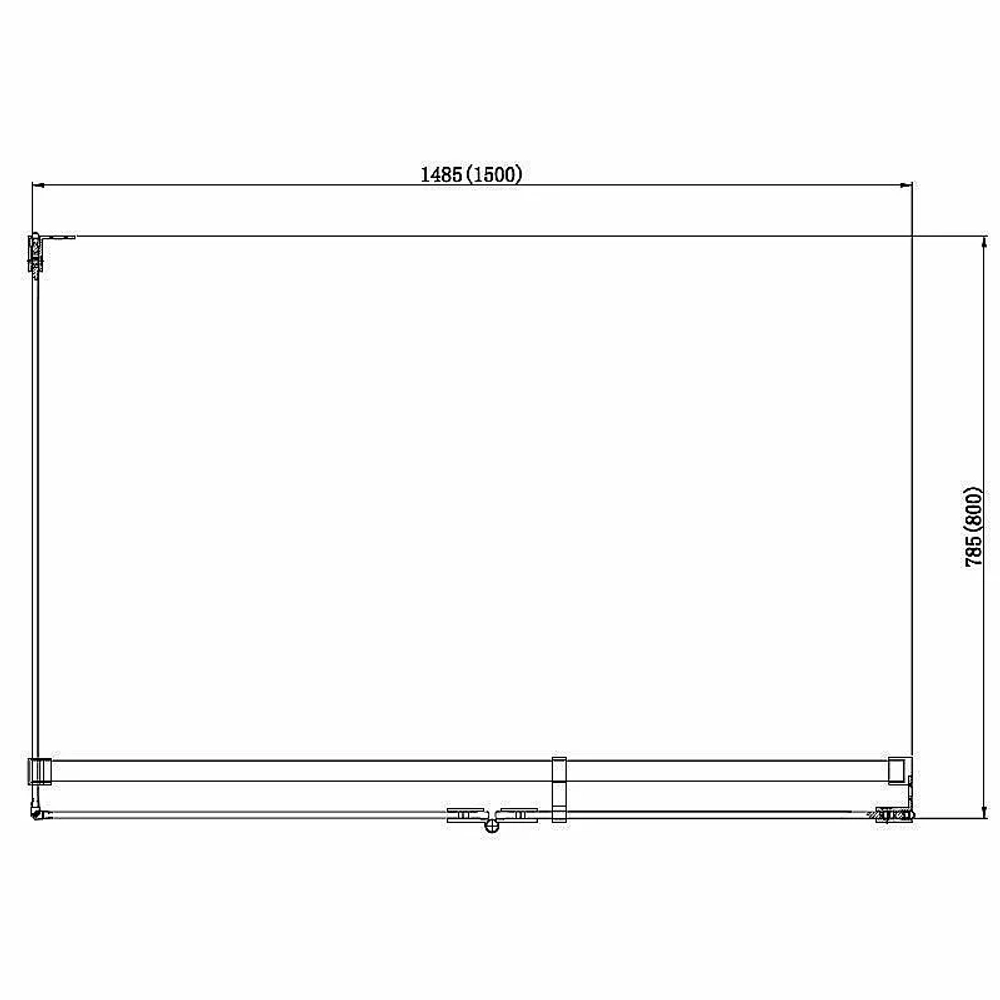 Душевой угол Aquanet Beta NWD1231 150x80 L левый, стекло прозрачное/профиль хром