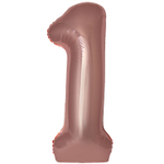 Шар фольгированный Цифра 1 101 см (Розовое Золото)