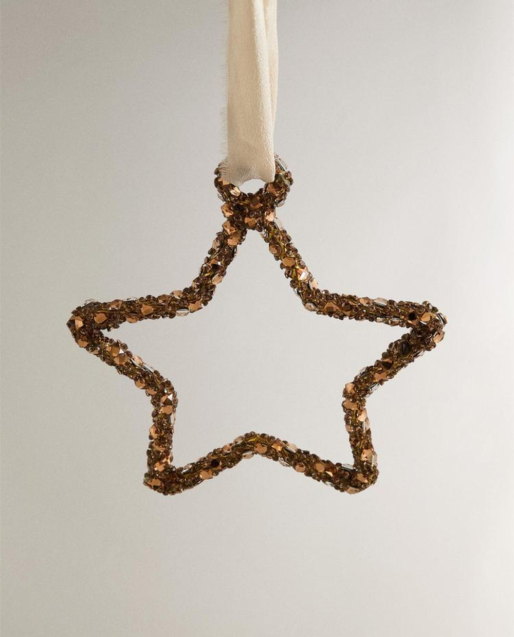 ZARA HOME ЗОЛОТИСТОЕ НОВОГОДНЕЕ УКРАШЕНИЕ «ЗВЕЗДА», ЗОЛОТИСТЫЙ