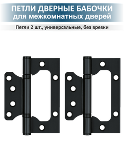 Комплект фурнитуры для межкомнатных дверей чёрный OPTIMA