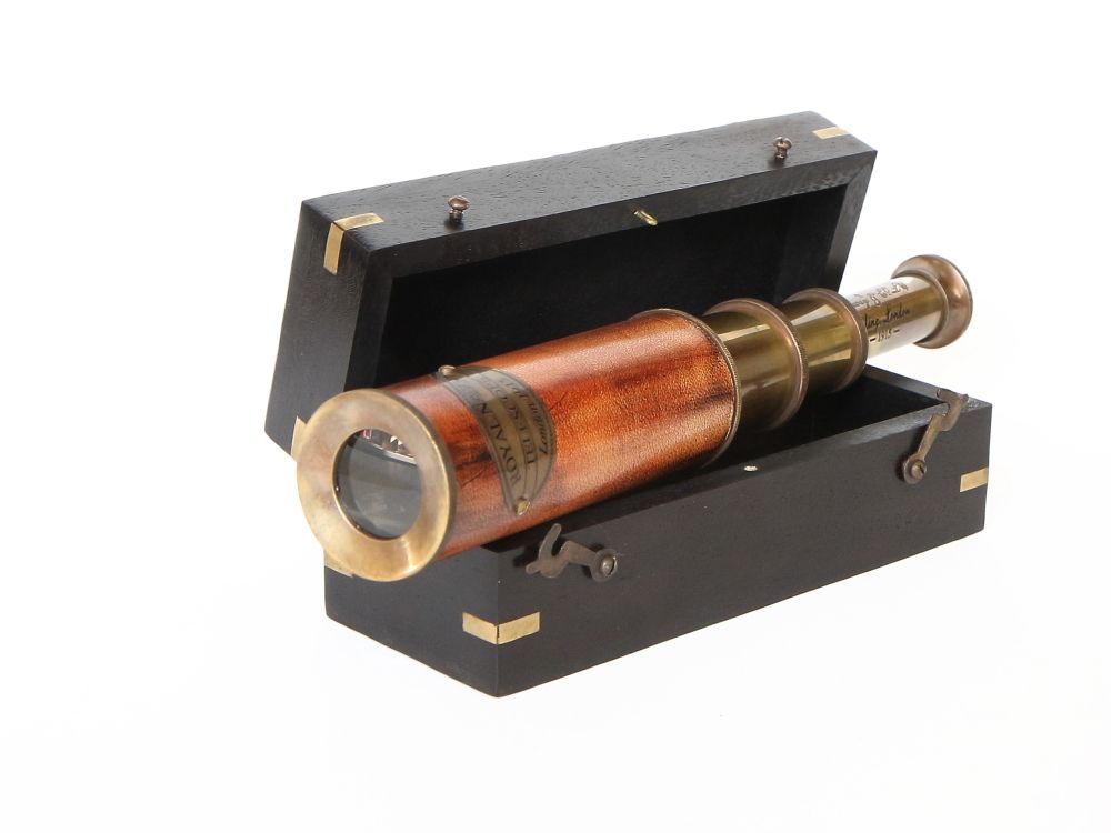 Nautical Подзорная труба в деревянном футляре