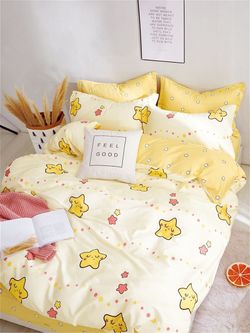 Постельное белье перкаль Сказка "Летние звезды/Летние звезды" 1,5-сп Наволочка 50х70 см 1 шт Простынь 150x215 см Пододеяльник 145x215 см