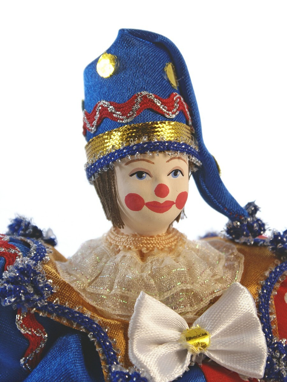 Кукла сувенирная фарфоровая Клоун Петрушка
