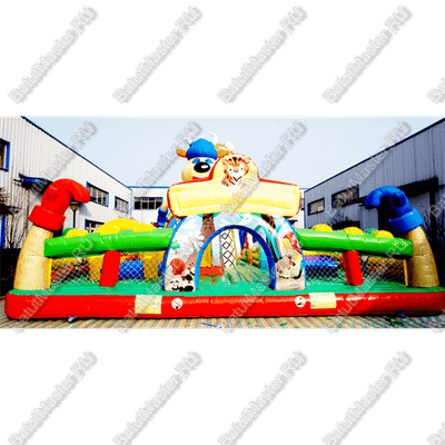 Коммерческий надувной батут "Звери на ринге" 20*10*10 м