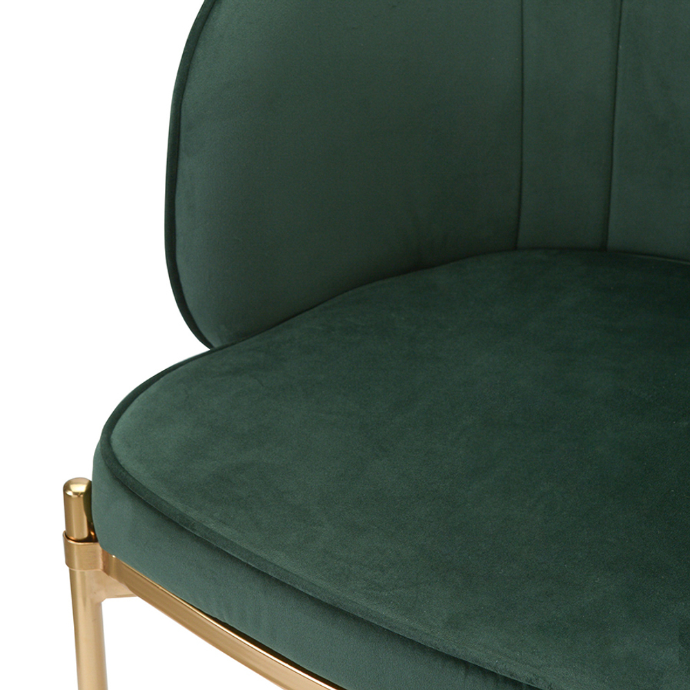 Стул coral, велюр, зеленый