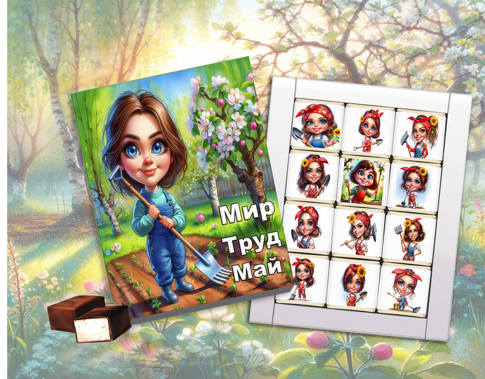 Шокобокс Мир Труд Май-2, набор 12 конфет