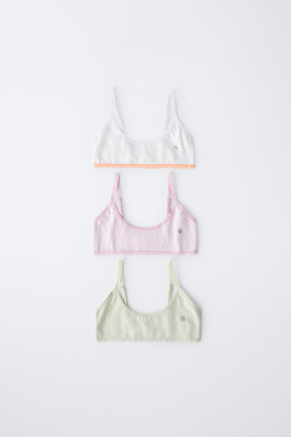 ZARA НАБОР ИЗ ТРЕХ ТОПОВ С БЛЕСТКАМИ, РАЗНОЦВЕТНЫЙ