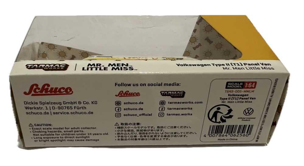 Tarmac Works x Schuco | Volkswagen Type II (T1) Panel Van 'Mr. Men Little Miss' (2021)