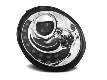 Передние фары VW New Beetle led tru drl chrome