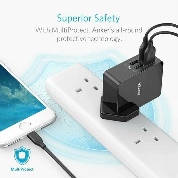 Сетевое зарядное устройство Anker Power Port 4 Lite (A2042L11) черный