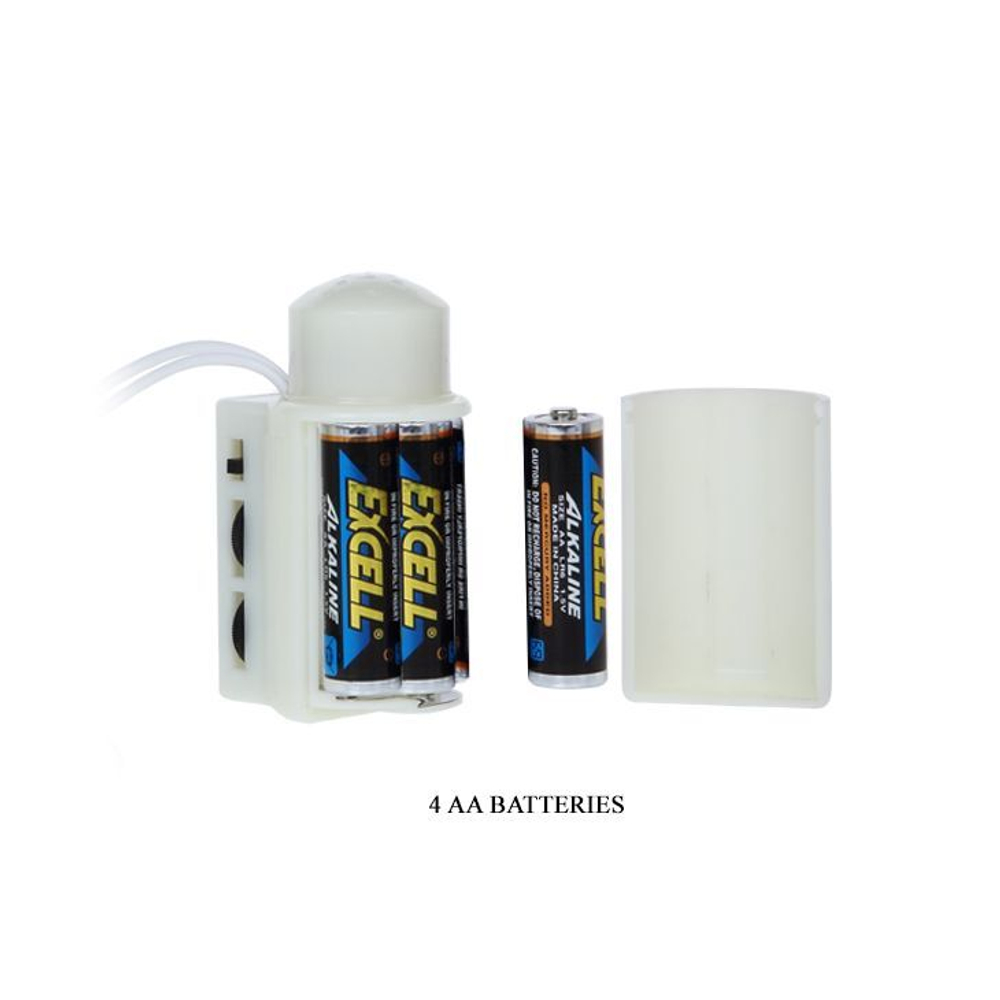 Телесный вибратор с ротацией и широким основанием - 21 см.