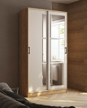 Шкаф-купе СТИЛЬ-2 1200 дуб крафт золотой / кашемир