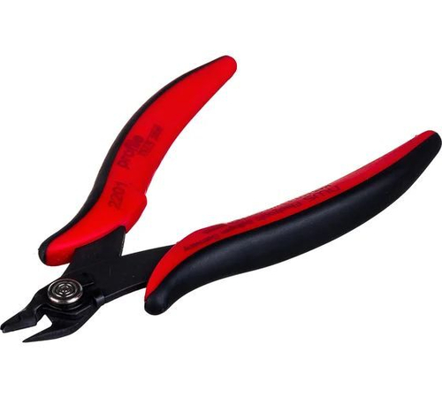 NWS Бокорезы для электроники 128мм (загнутые, без фаски до 13мм с зажимом для провол.)