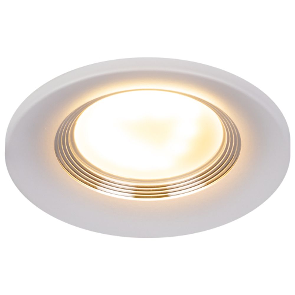 Светильник встраиваемый алюминиевый ЭРА KL107 WH/SL под лампу MR16 GU5.3 белый/серебро | Алюминиевые встраиваемые светильники