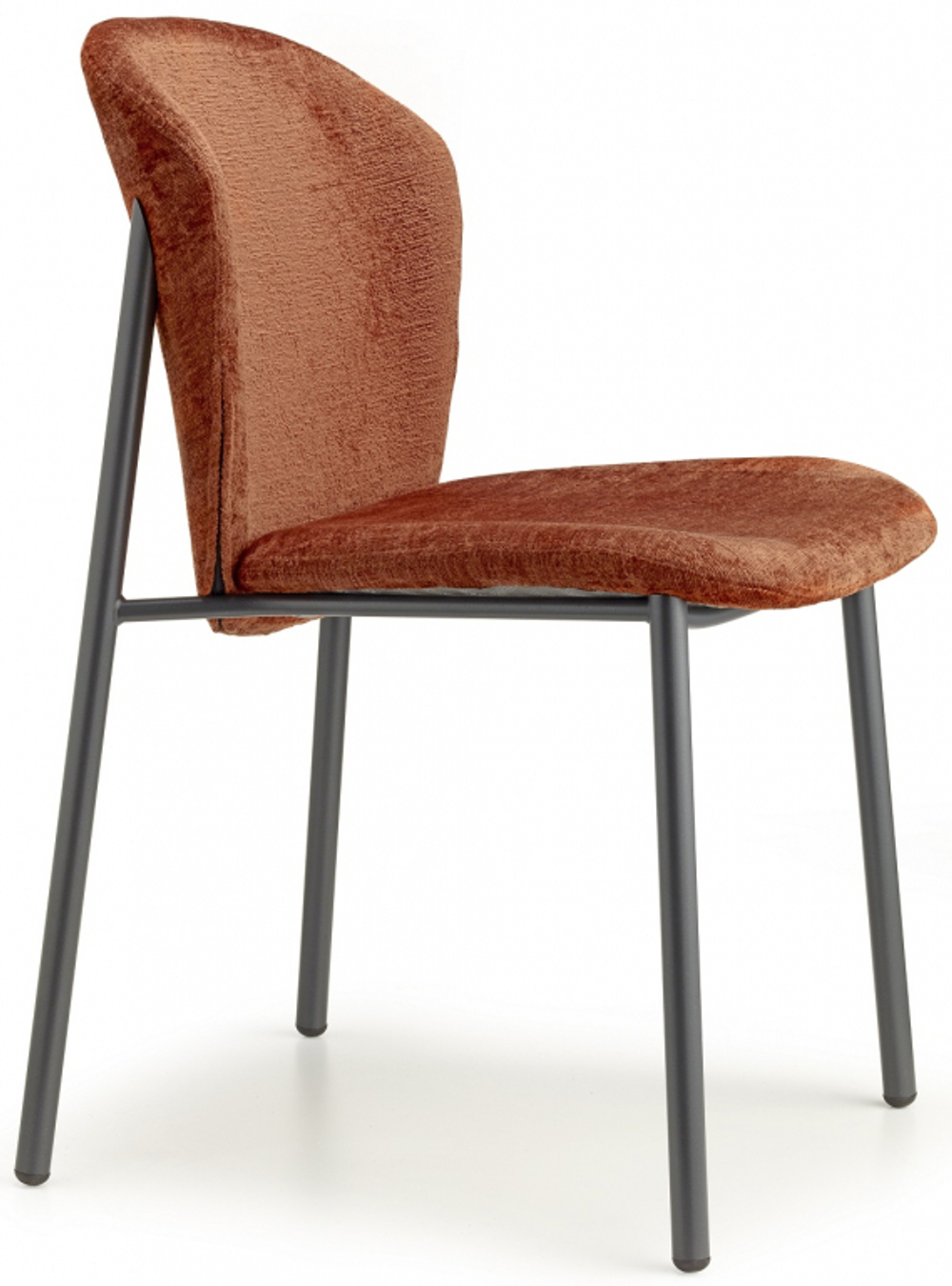 Стул с обивкой Scab Design Finn, антрацит, терракотовый