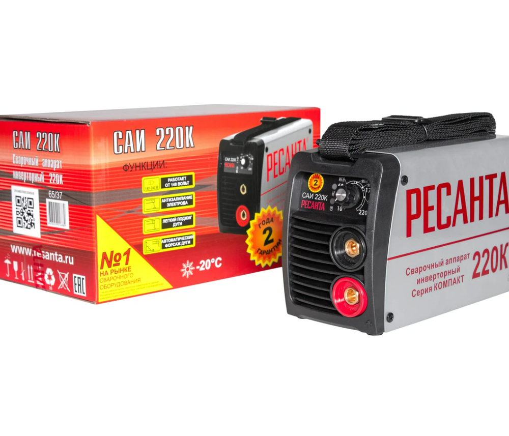Сварочный аппарат инверторный Ресанта САИ 220К (компакт)