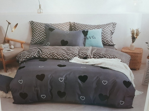 2-спальное постельное белье из сатина Темное сердце