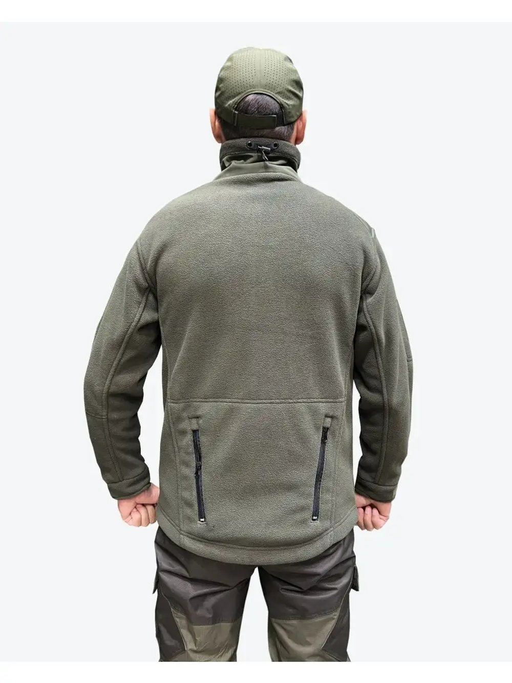 Флисовая кофта 7.26 без капюшона, Олива