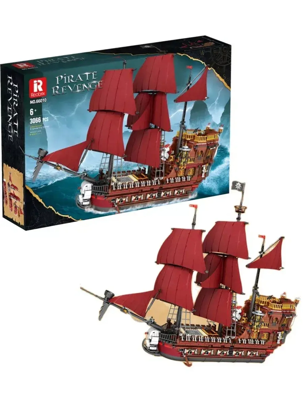 Конструктор Корабль Месть Королевы Анны 3066 деталей