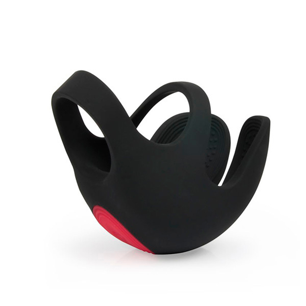 Черная вибронасадка на пенис и мошонку Bior Toys Sex Expert SEM-55231