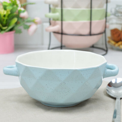 Набор бульонниц 4 предмета 630мл на подставке "Нежный" (93073)