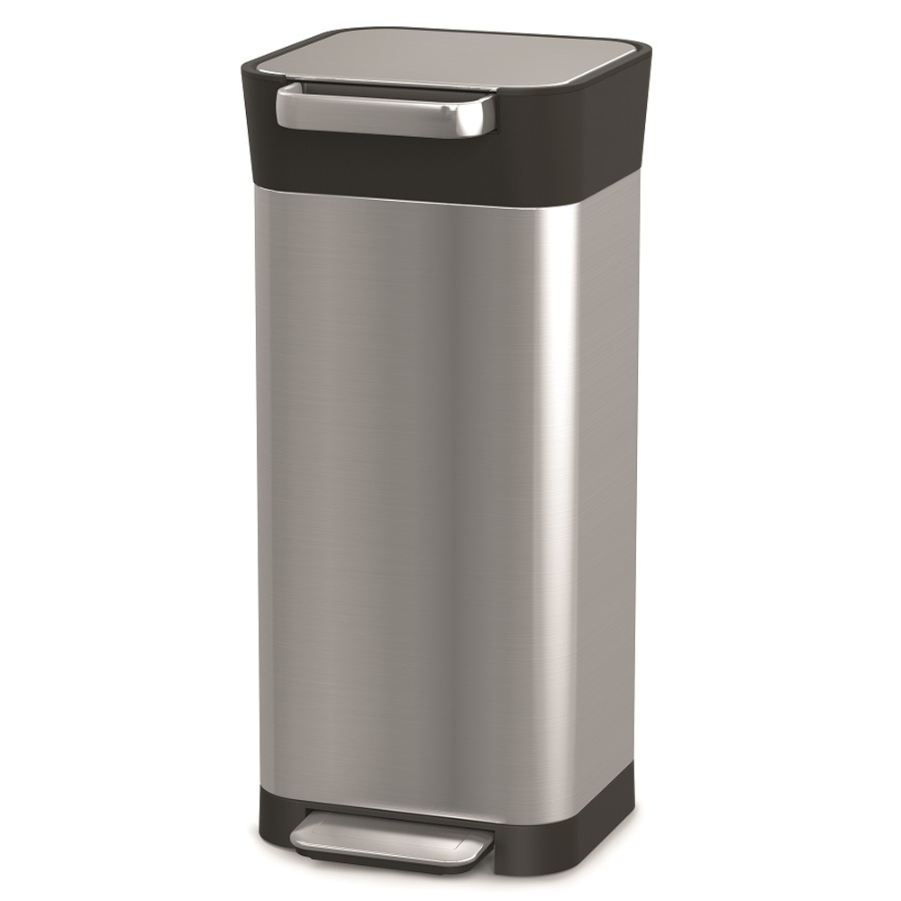 Контейнер для мусора с прессом titan, 20 л, нержавеющая сталь