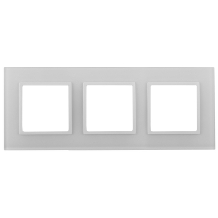 14-5103-01 ЭРА Рамка на 3 поста, стекло, Эра Elegance, белый+бел