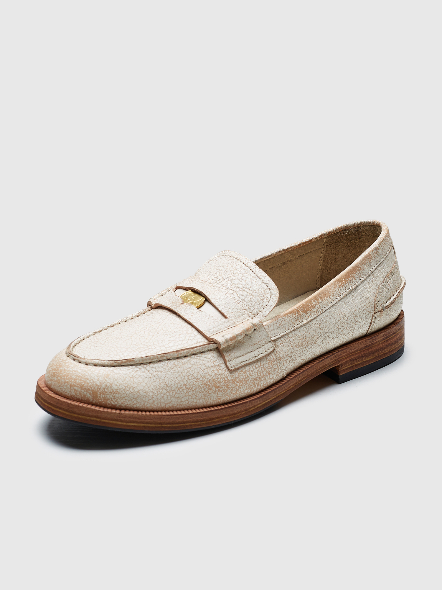Пенни-лоферы White Patina