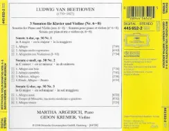 Beethoven, Gidon Kremer, Martha Argerich – Violinsonaten Nos. 6–8 (Original Source) LP