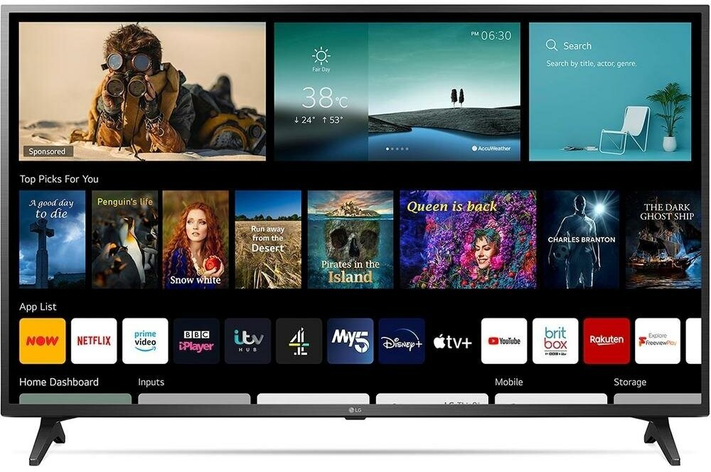 65" Телевизор LG 65UP75006LF LED, HDR (2021),черный
