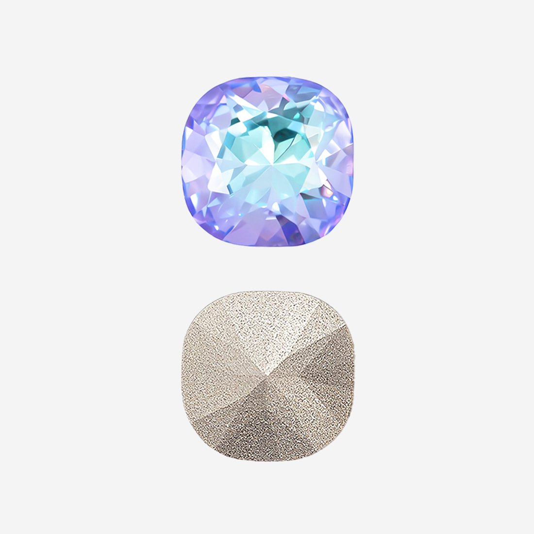 Кристалл Кушон (Сushion), оттенок "Северное Сияние в Дымке"/"Misty Aurora", 10мм