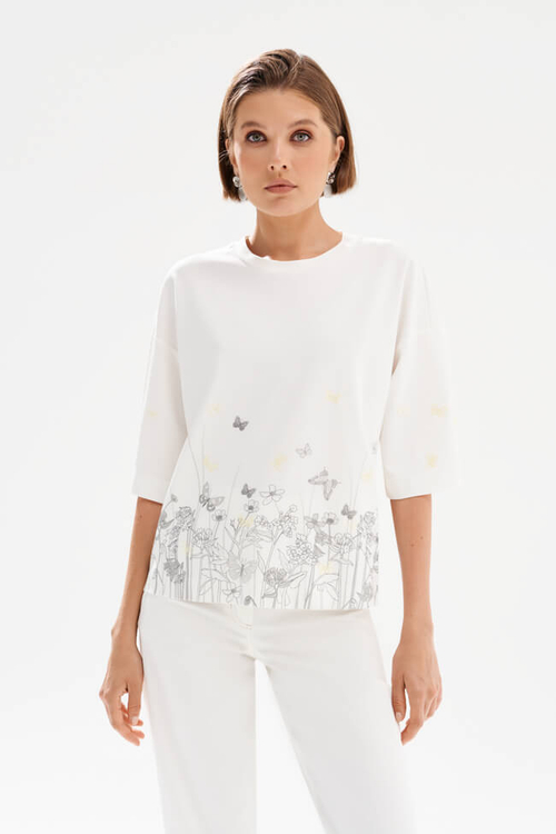 23569 Свитшот женский (молочный)