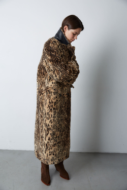 Шуба двубортная из шерсти Стелла Маккартни