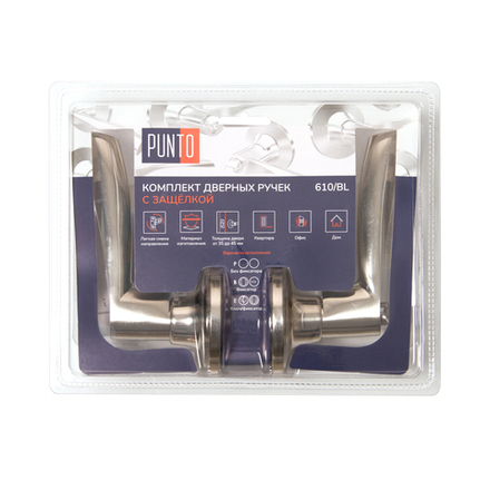 Ручка защелка DK610/BL SN-ET (кл./фик.) мат.никель